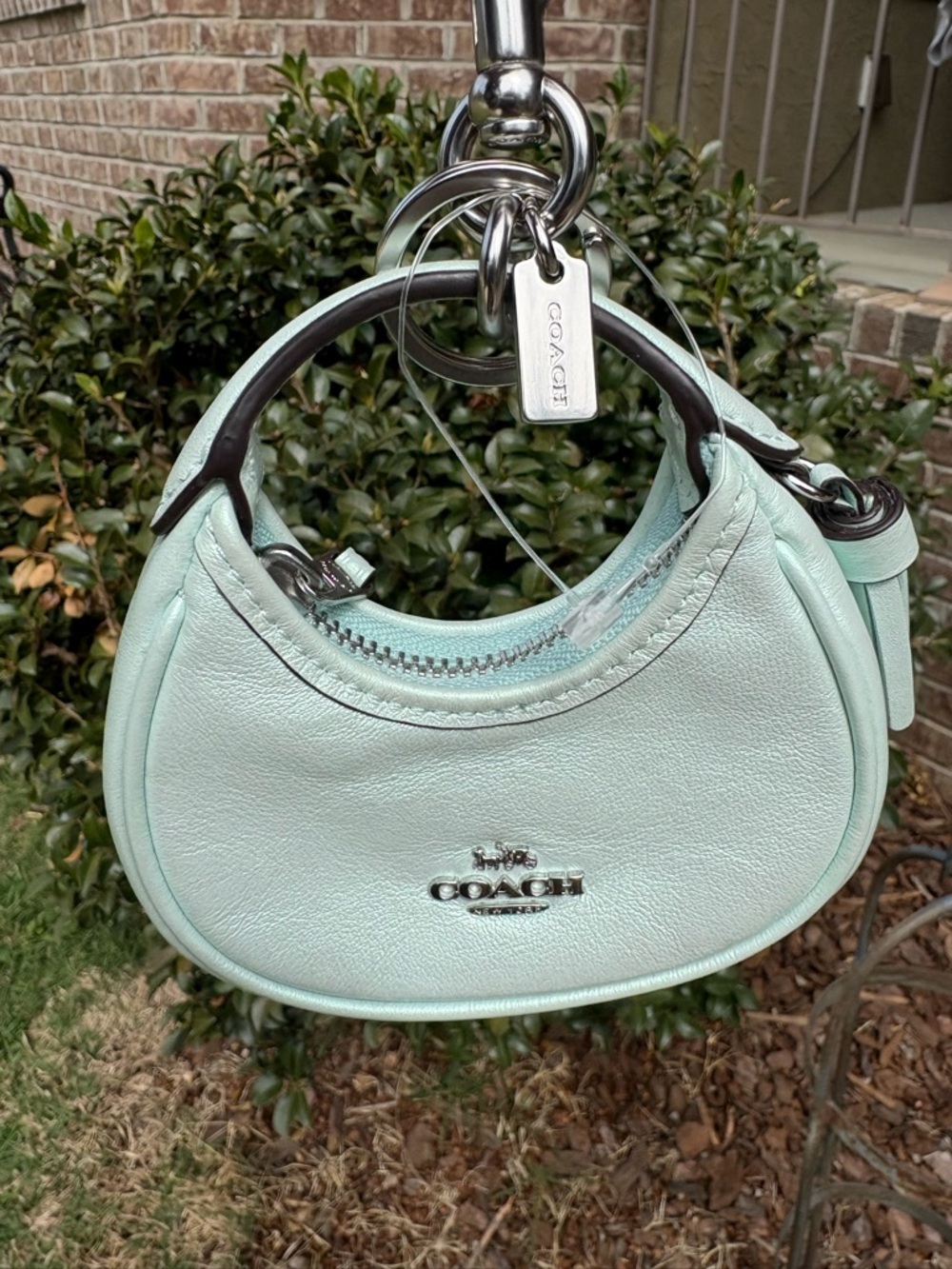 Coach Mini Carmen Bag Charm Mint NWOT - Picture 3 of 11